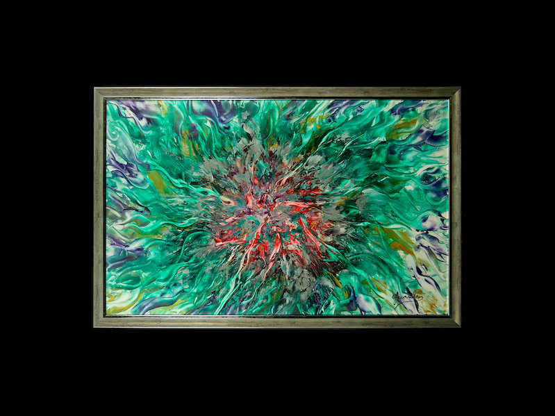 FLOWERS OF WEALTH – Green and purple fusion
