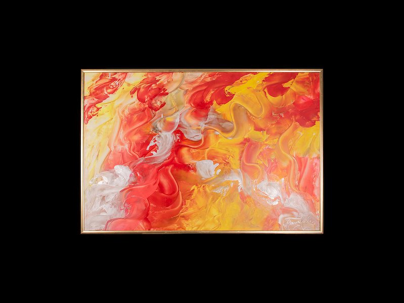 FLOWERS OF WEALTH – RED AND ORANGE