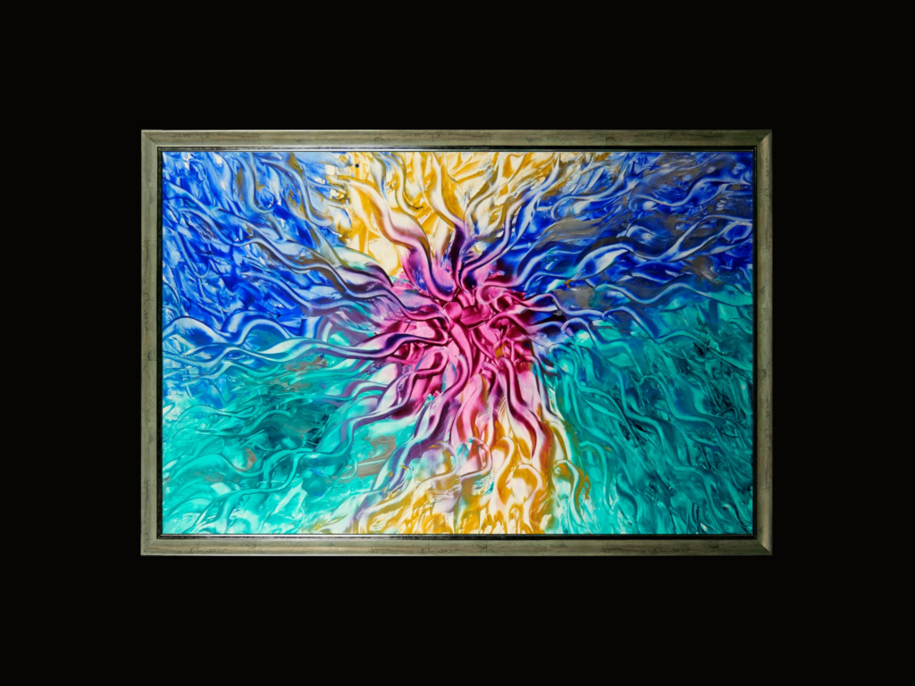 FLOWERS OF WEALTH – BLUE AND TIFFANY